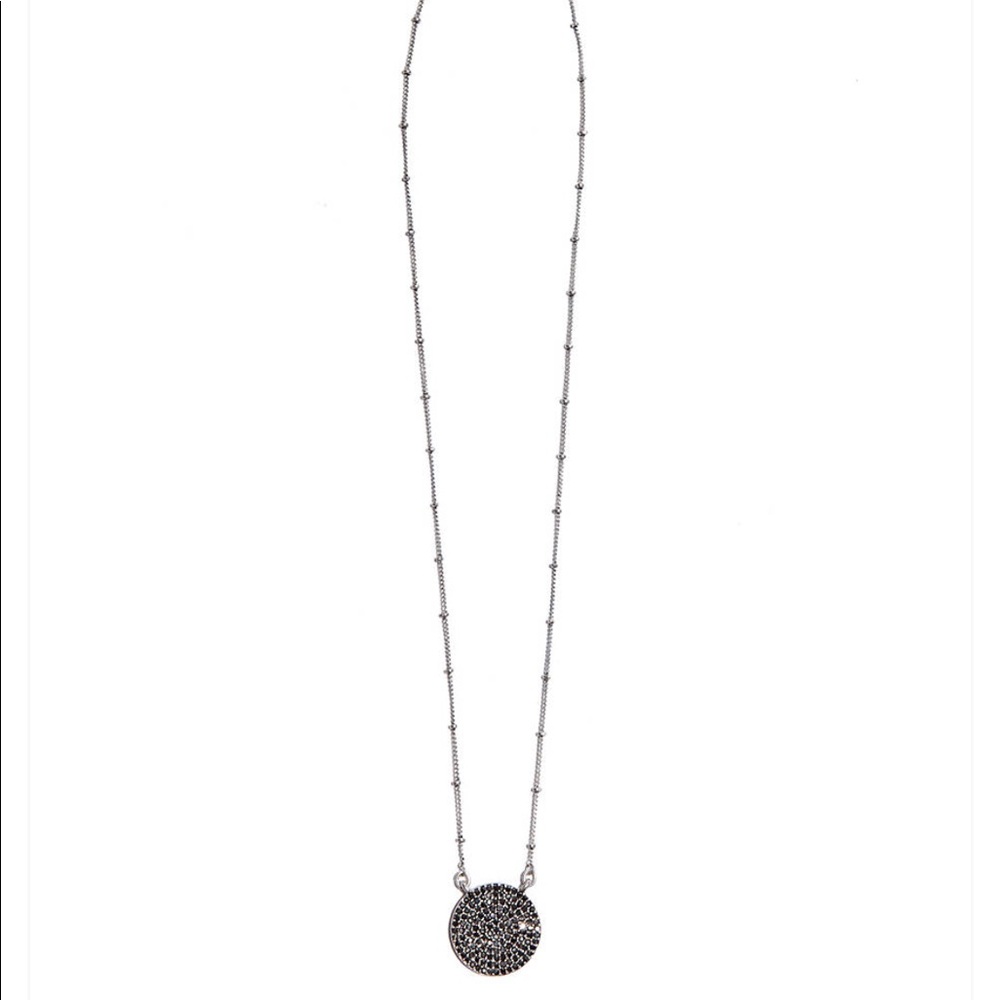 LUCKY BRAND SILVER PAVE NECKLACE